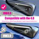 YJMOTOR for 2024 Tesla Model Y HW4.0 Side Camera Protection Cover Decoration Accessories Turn Signal Cover Fit for Model Y with HW4.0(Glossy Carbon Fiber Pattern)