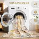 9x12 Area Rugs Living Room: Machine Washable Large Abstract Modern Soft Rug Stain Resistant Indoor Floor Non Slip Accent Carpet for Bedroom Nursery Playroom Office Dining Room Dorm- Gold Colorful
