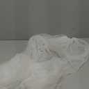 1 Tier Bridal Wedding Veil Pearl Chapel Length Tulle Hair Accessories with Comb (Off White 79inches)