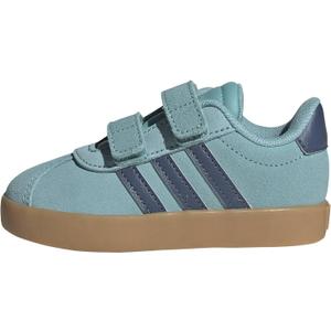 Adidas Baby VL Court 3.0 Hook & Loop Shoe (7 Toddler, Mint Ton/Preloved Ink/Silver Metallic)