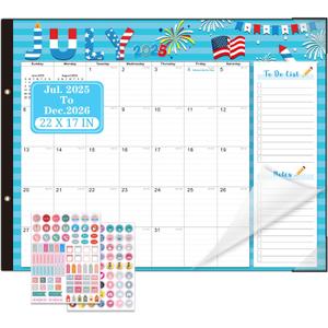 Lateefah Desk Calendar 2025, Large 22'' x 17'' Desk Calendar 2025-2026, 18 Month Desktop Calendars for Home & Office, Use July 2025 to December 2026
