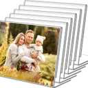 DESONAUT 6 Pack 6x4 Inchs Clear Acrylic Self Standing Photo FramesPicture Frame Stand Perfect for Showcasing Memories Desktop Display for Home or Office DcorHorizontal