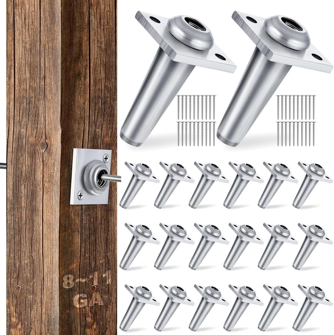 20 Pieces Anchor Wire Vise Anchor Vise with Screws Grape Trellis Anchor Vise for Tightening 8~11 Gauge Wire to Build Trellises, Vineyards, Fences and Arbors