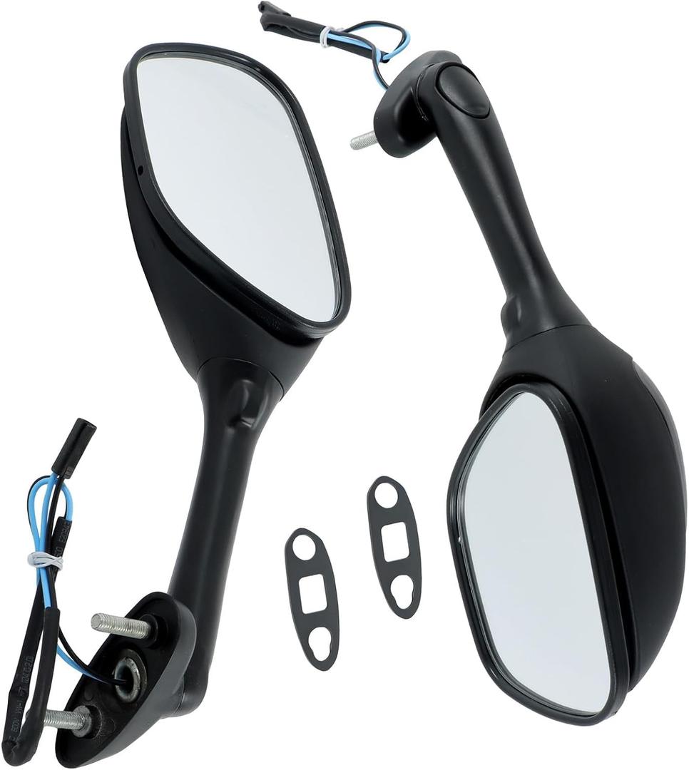 labwork Black Mirrors Smoke Turn Signals Replacement for Suzuki GSXR600 GSXR750 2006-2015, GSXR1000 2005-2015