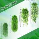 Daifunli 12 Pcs Artificial Hanging Plants Fake Hanging Ferns Plastic Faux Plants for Wall Room Garden Garland Indoor Outdoor Decor No Basket (Eucalyptus,Mandala,String of Pearls,Pea)