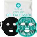 Medi Grade Cooling Gel Face Mask with 1 Lycra Fabric Mask and Storage Pouch - Soothing Gel Face Mask for Dark Circles and Puffiness - Cold Full Face Gel Mask Relaxation