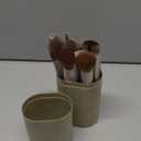 BS-MALL Professional Makeup Brush Set 18 Pcs Premium Synthetic Foundation Powder Concealers Eye Shadows Blush Makeup Brushes with Travel Case (Matte White Beige)