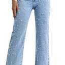 TKMUNY Women's High Waisted Jeans Boyfriend Baggy Wide Straight Leg Casual Denim Pants Trousers