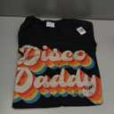 Disco Costume 70s Vintage Men Women Retro Disco Daddy T-Shirt, Size: L