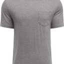 Deyeek Shoulder Post Surgery Recovery Shirts for Men Full Tear Away Short Sleeve T Shirt Adaptive Chemo Clothing (Gray, XXXL)