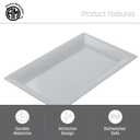 American Metalcraft MEL21 Endurance Melamine Rectangular Platter, 21" x 13", White — Break-Resistant Serving Tray for Buffets, Catering & Display, Dishwasher Safe