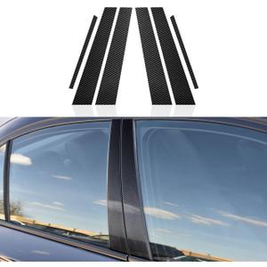 6PCS Car Window Molding Trim B-Pillars Sticker Carbon Fiber Decals fits for BMW F30 2012 2013 2014 2015 2016 2017 2018 2019 Accessories