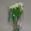 Beferr 10pcs White Tulips Artificial Flowers Faux Silk Tulip Real Touch Tulip Fake Flowers Bouquets Arrangements for Mothers Day Spring Easter Wedding Flowers Gifts Home Table Decor