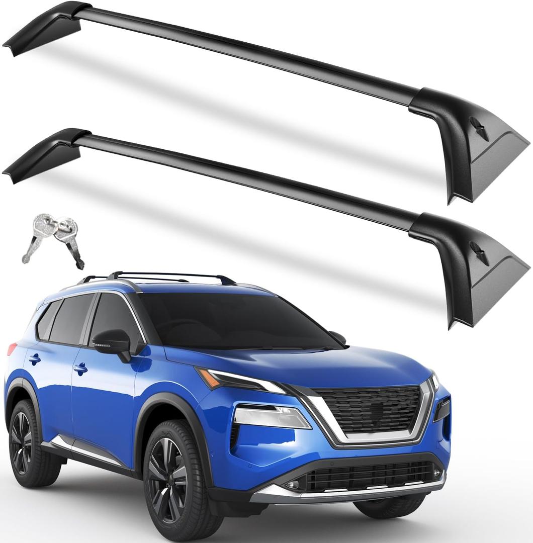 Roof Rack Cross Bars 300lb for Nissan Rogue 2021-2026 with Flush Roof Rails