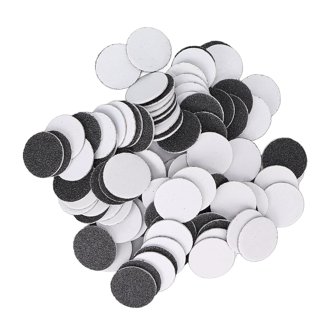 100pcs Replacement Sandpaper Discs, Self-Adhesive Pedicure Tool Sandpaper Electric Callus Remover Accessory for Men Women Dead Cracked Hard Skin (180# Fine)