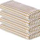 Artoid Mode Cotton Orange Terry Kitchen Dish Towels, 16x25 Inch Ultra Soft Absorbent Quick Drying Household Cleaning Dish Cloths Kitchen Rags Set of 4