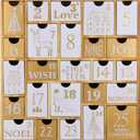 Juegoal Advent Calendar with 25 Drawers Countdown to Christmas, Refillable Wooden Advent Xmas Gift for Kids, 12 Inches Tall