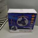 COMFORT ZONE 16" Oscillating Pedestal Fan with Folding Base - Blue