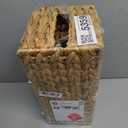 StorageWorks Water Hyacinth Basket for Toilet Paper, Wicker Baskets for Storage with Built-in Handles, 14 ¼"L x 6 ½"W x 3 ¾"H