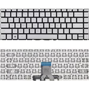 Replacement Keyboard Compatible with HP 14-CK 14-CD 14-CM 14-DG 1 Black US Layout (Silver Without Backlit)