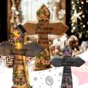 Solar Garden Outdoor Statues - Sympathy Gift & Gifts for Moms, Cross Figurine-Dcor Lights, Elegant Statues Figurine, Waterproof Patio Yard Lawn Decor