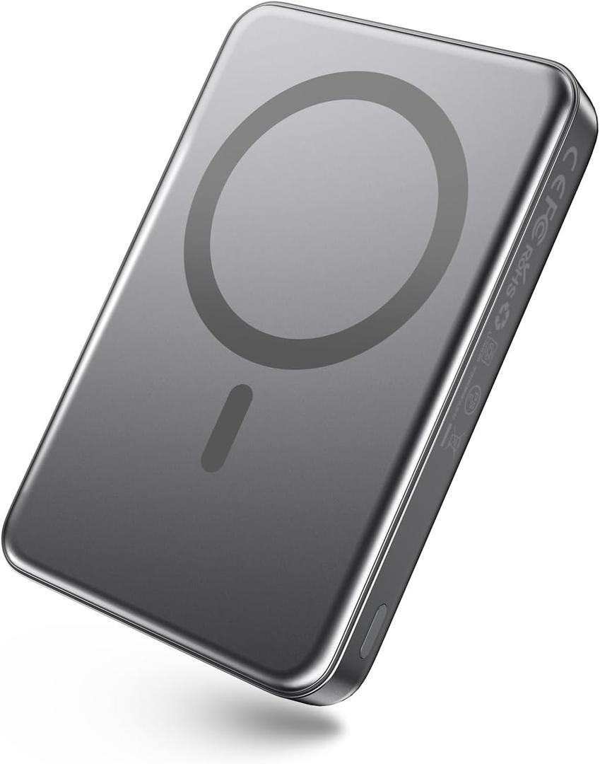 for Magsafe Battery Pack, 10000mAh Magnetic Portable Charger with USB-C 20W Fast Charging, Slim & Lightweight Wireless Power Bank for iPhone Air/17/16/15/14/13 Series, for Travel Cruise Essentials