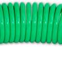 HoseCoil 3/8 inch ID Self Coiling Garden, RV, Marine Outdoor Water Hose (25' Green)