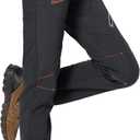 Rdruko Women's Snow Pants Waterproof Insulated Fleece Thermal Ski Hiking Snowboard Pants (Medium, Full Dark Gray)