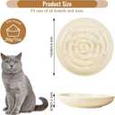 Slow Feeder Cat Bowl Set of 2, Ceramic Slow Feeding Cats Bowl Whisker Friendly, Anti Vomiting Cat Feeder for Dry and Wet FoodFun Maze Interactive Bloat Stop Puzzle Bowls for Healthy Eating Diet