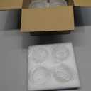 4 Pcs Iced Coffee Glasses Cups with Glass Lids and Straws,12 oz Thick Emboss Beaded Drinking Glass Cup Set,Latte Glasses,Ideal for Water,Soda,Gift - with Cleaning Brushe