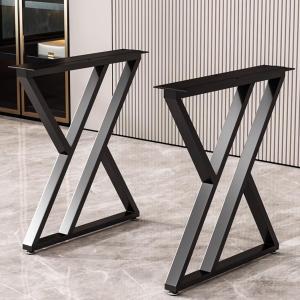 Metal Industrial Dining Modern Table Legs Desk Legs Base Cast Iron Welding Wrought Iron Coffee Table Bench Legs Night Stand Office Table 28 inch Triangle Shape Black DIY (1 Set of 2 pcs) 28" H x19.7 (Matt Dark Grey)