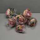 Yunsailing 8 Packs Artificial Peony Flowers Faux Silk Hydrangea Bouquet Vintage Wedding Home Table for Door Decor Reusable Bouquet of Rose Flowers for Valentine Wedding Birthday Party(Dark Pink)