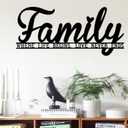 Family Wall Decor Rustic Metal Family Signs for Farmhouse Home Living Room Bedroom Decor - 16.5"X7.5" (Family - where life begins)