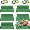 Floral Foam Cage, 6 Pack Foam Cage Blocks for Fresh Flower, Green Dry Flower Cage Holders for Artificial Flower Arrangement, Wedding Holiday, Interior and Garden Decorations