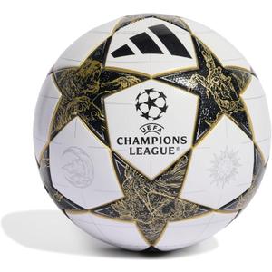 adidas UCL League Soccer Ball (4, White/Black/Gold Metallic)