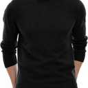 Sailwind Men's Crewneck Sweater Soft Casual Sweaters for Men Classic Pullover Sweaters with Ribbing Edge (Medium, Black)