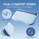 Foldable Dual-Zone Memory Foam Bed Pillow for Side, Back & Stomach Sleepers