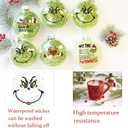 42 Pcs Christmas Face Transfers Stickers 6 Inch 3 Inch Large Small Faces Eyes Vinyl Decals for Crafts Glass Drinking Cups Ornaments Wood Decorations Balls Holiday Party Supplies (face42)