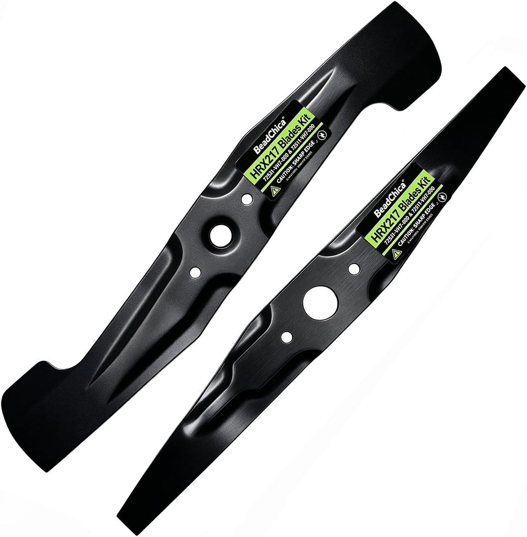 BeadChica HRX217 Blades Kit Compatible with Honda,72511-VH7-000 & 72531-VH7-000 Push Mower Blades for HRX217K1, HRX217K2, HRX217K3, HRX217K4 Lawn Mower Blade Replacement Parts