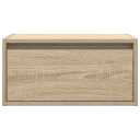 Wall-mounted Bedside Cabinet with LED Lights Sonoma Oak vida XL