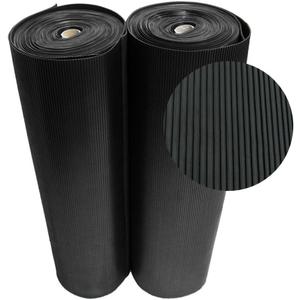 Rubber-Cal "Ramp-Cleat" Non-Slip Outdoor Rubber Mats - 1/8 in x 3 ft x 8 ft Floor Mat