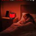 Red Light Night Light for Sleep, 670nm Wavelength Aid to Support Deep Relaxation: Naturally Aids Sleeps with 2 Colors, 3 Brightness & Touch Control for Adults, Kids Bedroom - USB Charging