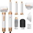 7 in One Blow Dryer Brush, Negative Ion Hair Dryer Brush Set Upgrade Hot Air Brush Air Styler Curling Wrap Air Curler, Curling Iron Hair Styling Tools As A Gift for Straight/Curl/Drying/Smoothing