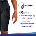 Catheter Leg Bag Underwear - Leg Bag Holder for Men & Women| Medicare Approved (Black, X-Large, 1, Count)