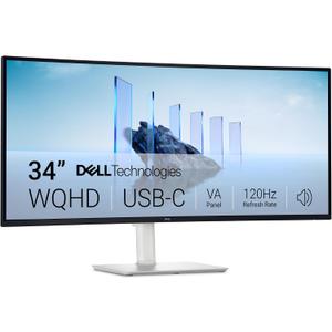 Dell 34 Plus USB-C Curved Monitor - S3425DW - 34-inch (3440 x 1440) up to 120 Hz 21:9 Display, VA Panel, AMD FreeSync Premium, 99% sRGB, 95% DCI-P3, Integrated Speakers, 3000:1 Contrast Ratio