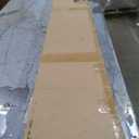 Wood Slat Acoustic Panels, 94.5 x 7.9 Inch,4 Pcs,White Marble