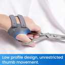 Velpeau CMC Thumb Brace for Osteoarthritis - with Shape-memory Restriction Splint, CMC Joint Stabilizer, Basal Thumb Arthritis Pain Relief and Support for Women and Men (Blue, Right Hand, Large)