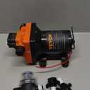 VEVOR 12V Diaphragm Pump, 3.5 GPM Flow, Self Priming Water Pump with Pressure Switch, 40-80 PSI Adjustable, Overload Protection, Sealing Tape, 1/2" MNPT, for RV Boat Agricultural and Garden Irrigation