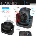 Dual Comfort 2-in-1 1500W Space Heater & Fan, Portable, Energy Efficient Electric Heater or Fan with Adjustable Tilt for Indoor Use, Compact Personal Heater for Home and Office