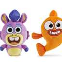 Set of 2: WowWee Pinkfong Baby Shark Offical 12" Fin Friend Plush with Sound - Chucks, Purple + WowWee Pinkfong Baby Shark Offical 12" Fin Friend Plush with Sound - William, Orange